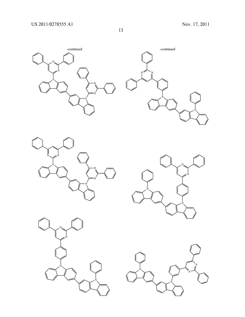 BISCARBAZOLE DERIVATIVE, MATERIAL FOR ORGANIC ELECTROLUMINESCENCE DEVICE     AND ORGANIC ELECTROLUMINESCENCE DEVICE USING THE SAME - diagram, schematic, and image 15