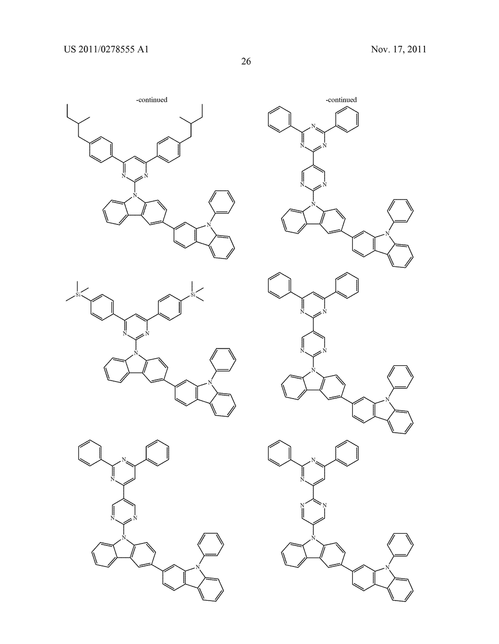 BISCARBAZOLE DERIVATIVE, MATERIAL FOR ORGANIC ELECTROLUMINESCENCE DEVICE     AND ORGANIC ELECTROLUMINESCENCE DEVICE USING THE SAME - diagram, schematic, and image 28