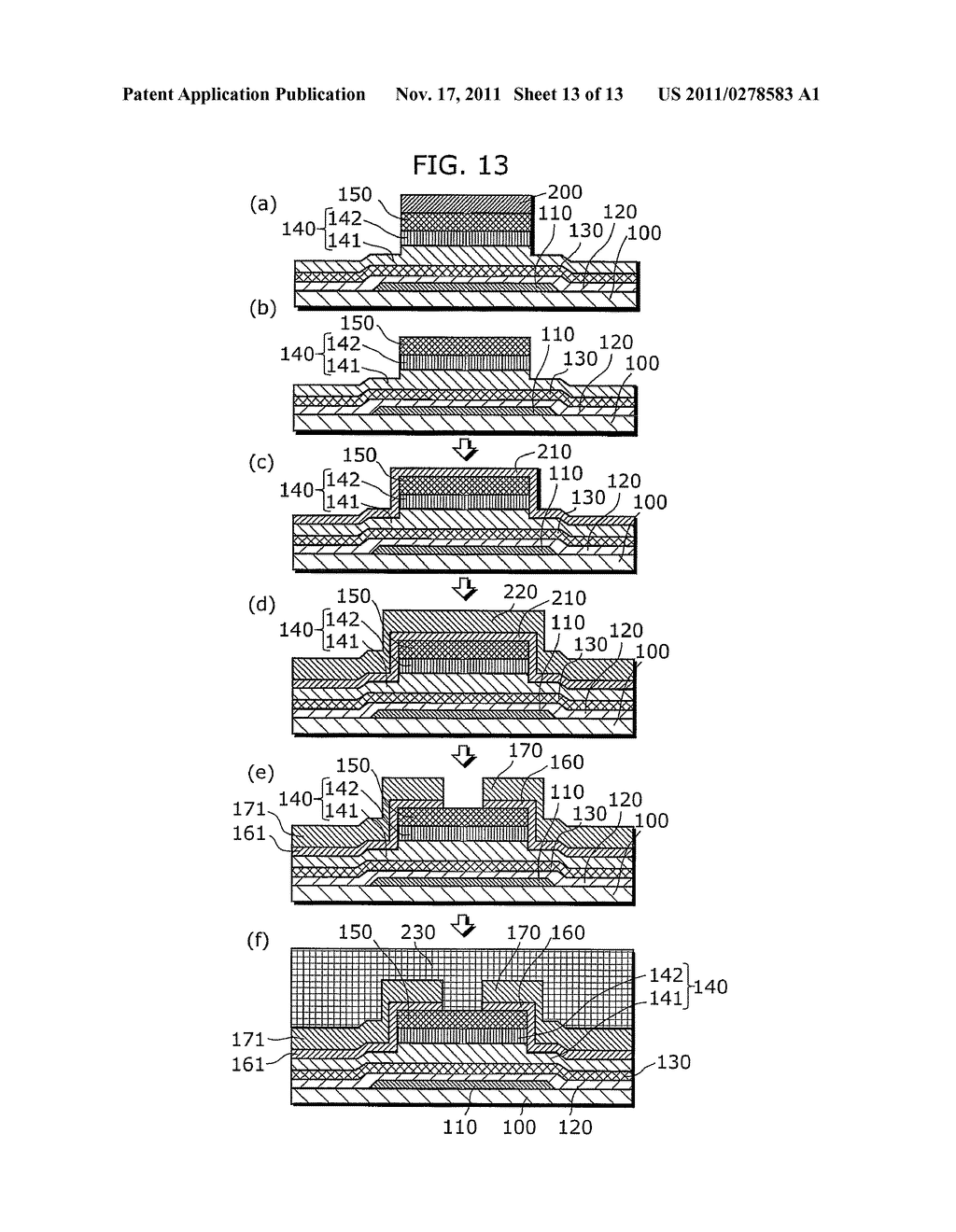 THIN-FILM SEMICONDUCTOR DEVICE FOR DISPLAY APPARATUS AND MANUFACTURING     METHOD THEREOF - diagram, schematic, and image 14