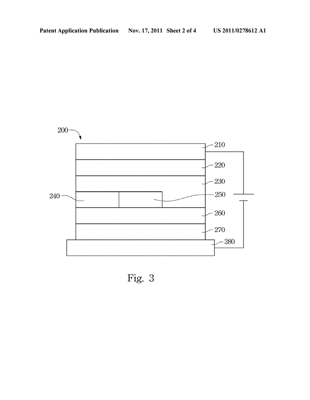 ORGANIC LIGHT EMITTING DIODE STRUCTURE AND FABRICATING METHOD THEREOF - diagram, schematic, and image 03