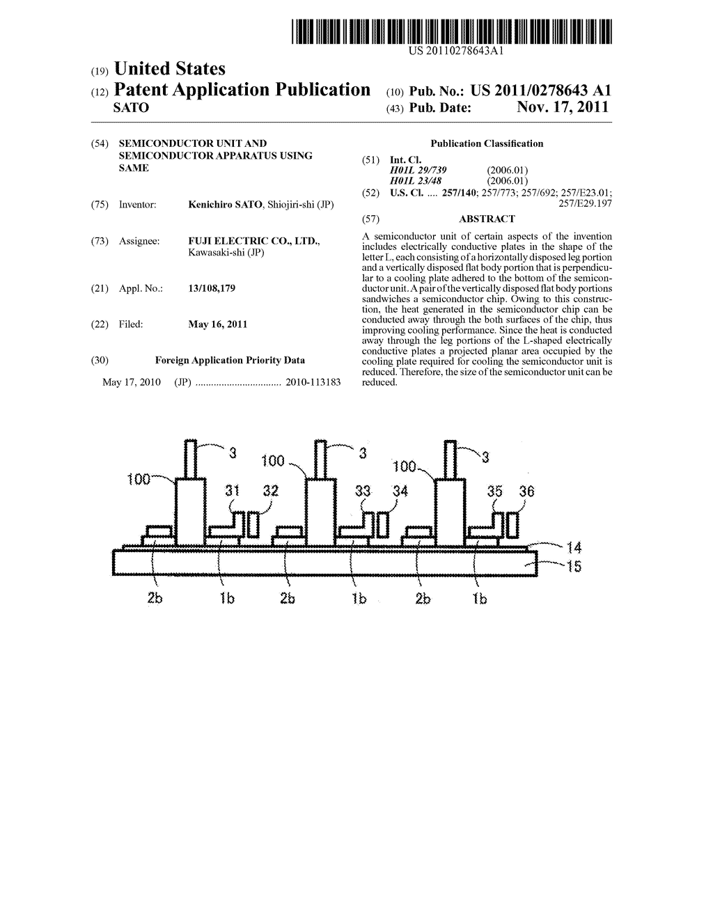 SEMICONDUCTOR UNIT AND SEMICONDUCTOR APPARATUS USING SAME - diagram, schematic, and image 01