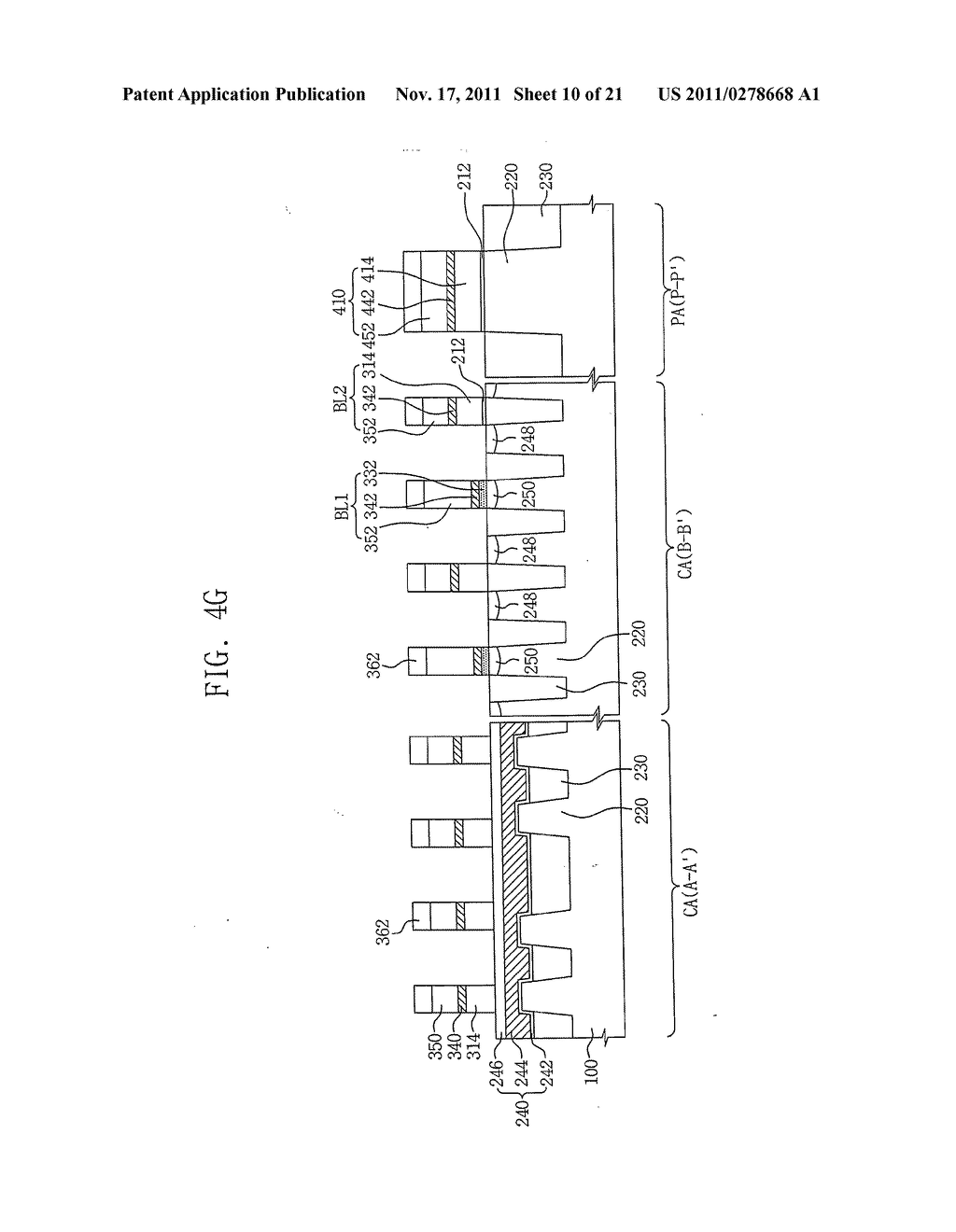 Semiconductor Devices Having Bit Line Interconnections with Increased     Width and Reduced Distance from Corresponding Bit Line Contacts and     Methods of Fabricating Such Devices - diagram, schematic, and image 11