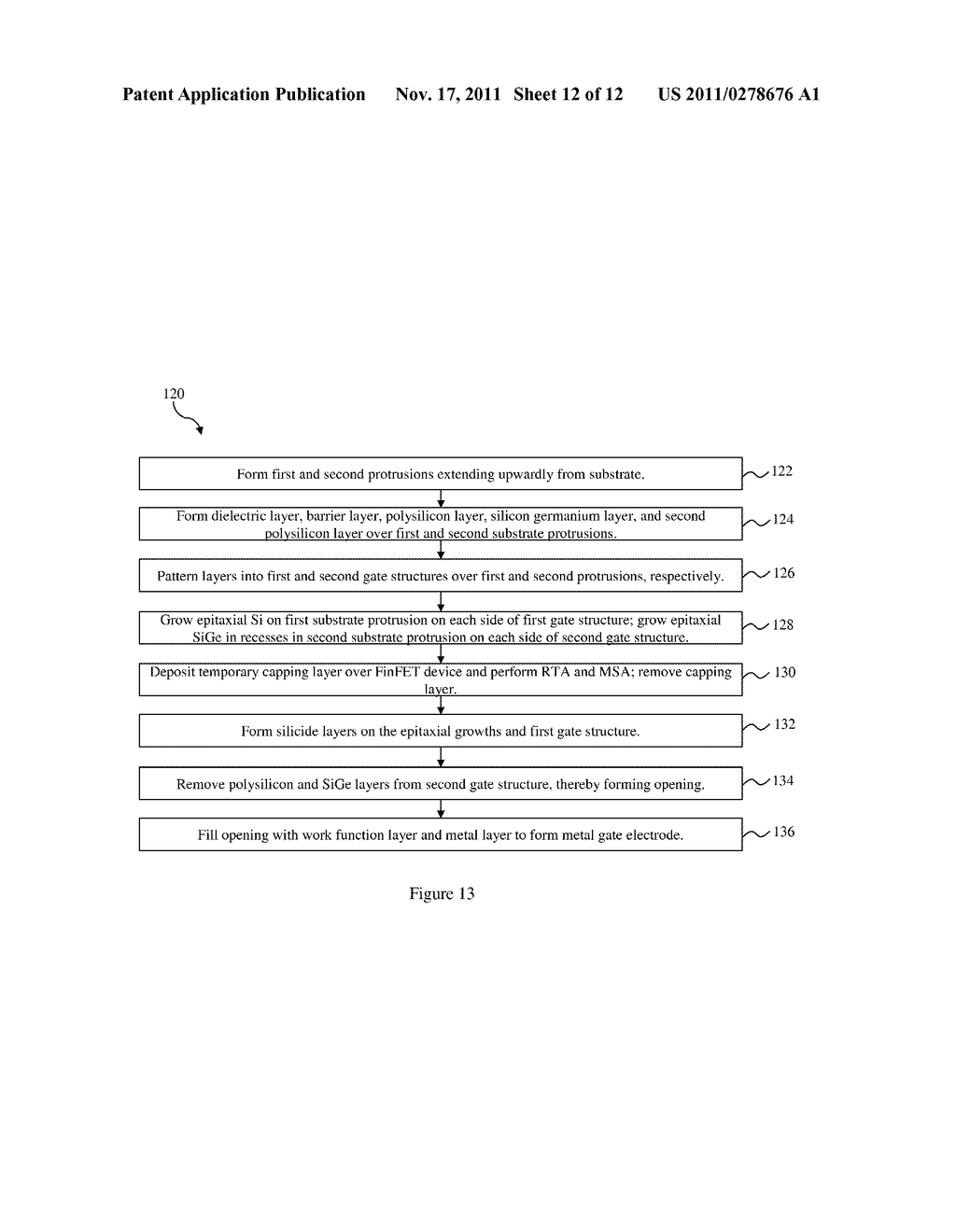 METHOD AND APPARATUS FOR ENHANCING CHANNEL STRAIN - diagram, schematic, and image 13