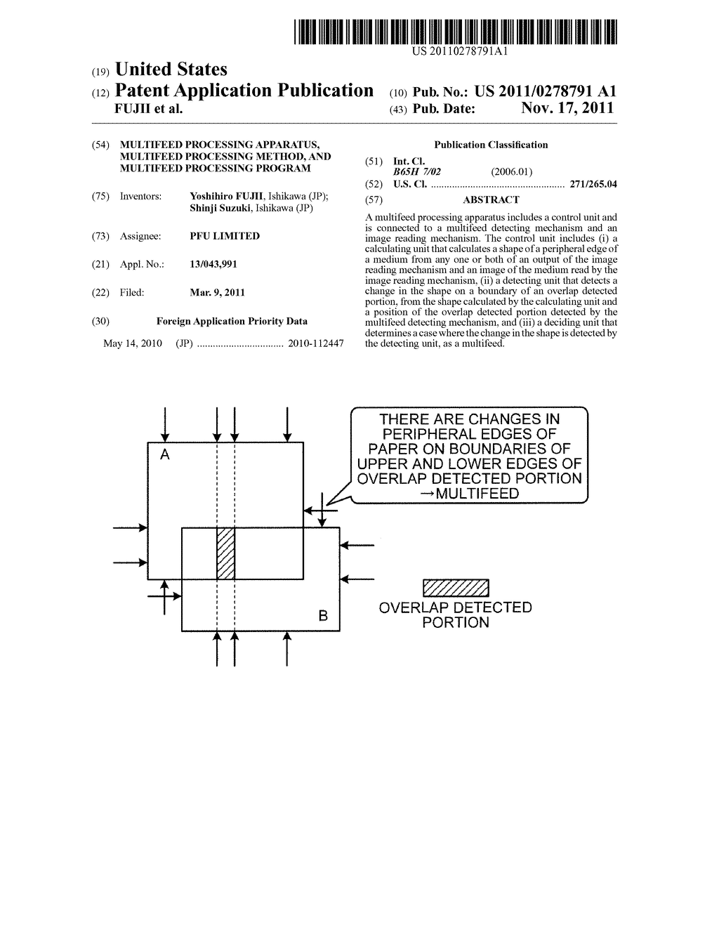 MULTIFEED PROCESSING APPARATUS, MULTIFEED PROCESSING METHOD, AND MULTIFEED     PROCESSING PROGRAM - diagram, schematic, and image 01