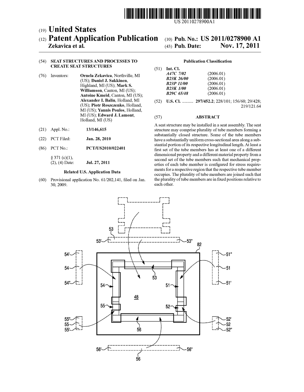 SEAT STRUCTURES AND PROCESSES TO CREATE SEAT STRUCTURES - diagram, schematic, and image 01