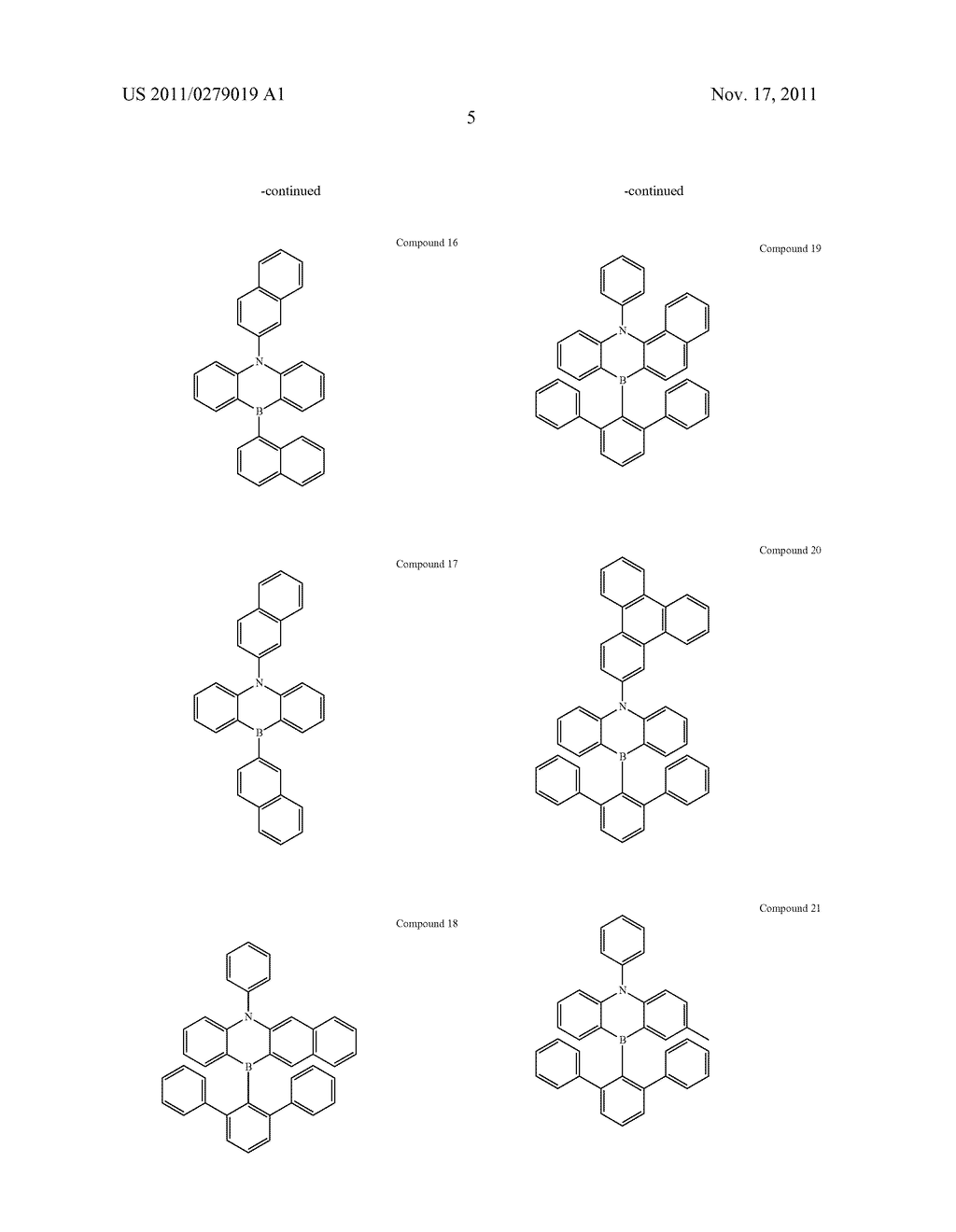 AZABORININE COMPOUNDS AS HOST MATERIALS AND DOPANTS FOR PHOLEDS - diagram, schematic, and image 12