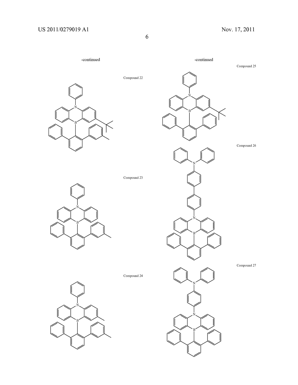 AZABORININE COMPOUNDS AS HOST MATERIALS AND DOPANTS FOR PHOLEDS - diagram, schematic, and image 13