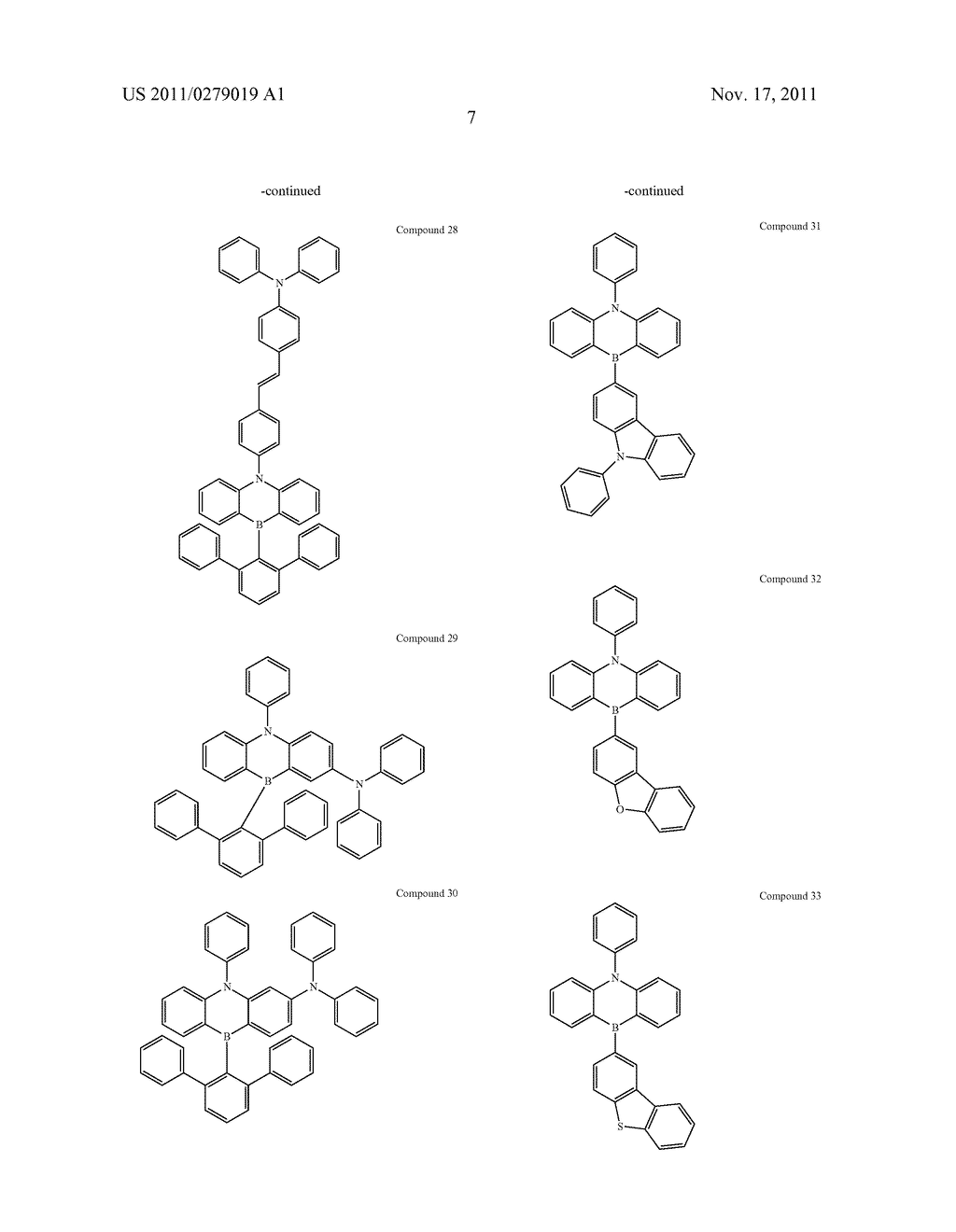 AZABORININE COMPOUNDS AS HOST MATERIALS AND DOPANTS FOR PHOLEDS - diagram, schematic, and image 14