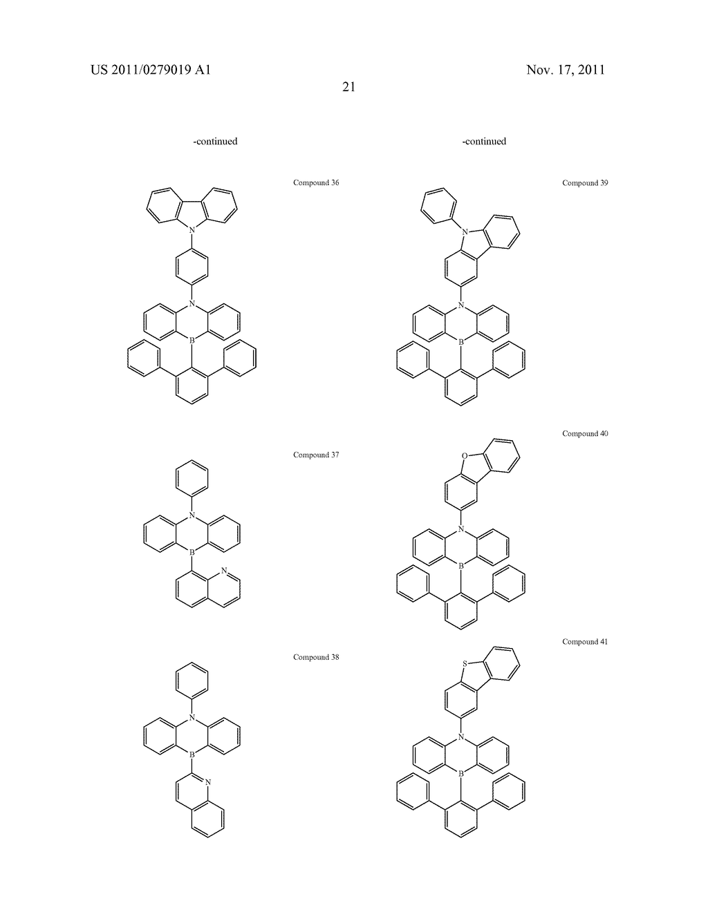 AZABORININE COMPOUNDS AS HOST MATERIALS AND DOPANTS FOR PHOLEDS - diagram, schematic, and image 28