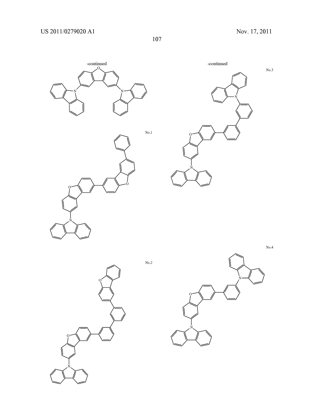 Biscarbazole Derivative, Material for Organic Electroluminescence Device     and Organic Electroluminescence Device Using The Same - diagram, schematic, and image 110