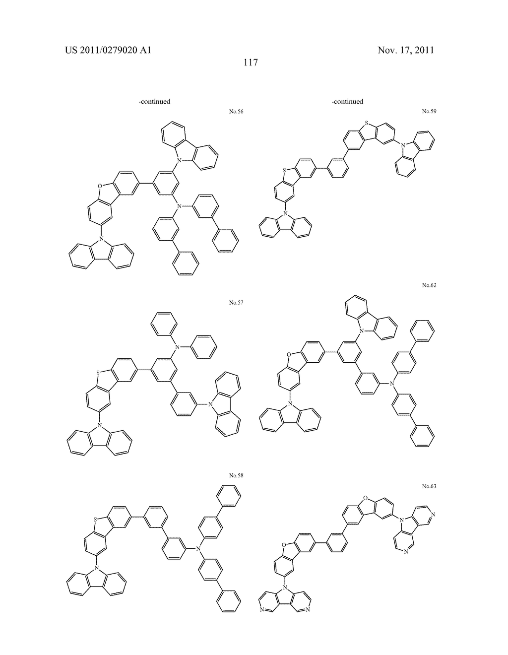 Biscarbazole Derivative, Material for Organic Electroluminescence Device     and Organic Electroluminescence Device Using The Same - diagram, schematic, and image 120