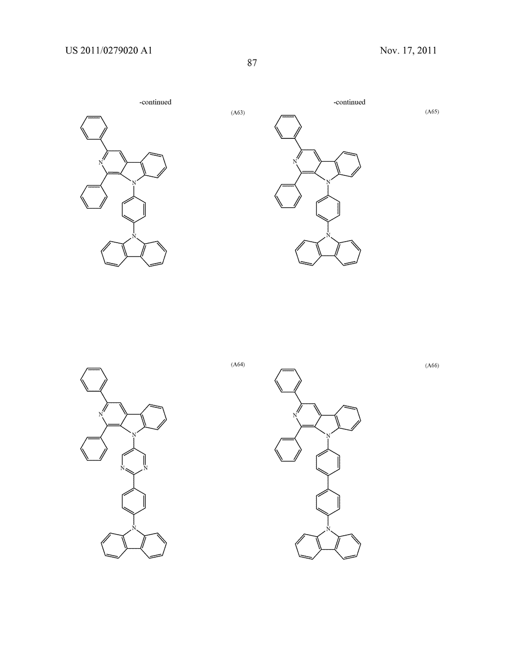 Biscarbazole Derivative, Material for Organic Electroluminescence Device     and Organic Electroluminescence Device Using The Same - diagram, schematic, and image 90