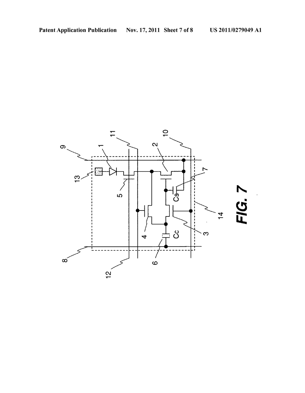 DISPLAY DEVICE WITH COMPENSATION FOR VARIATIONS IN PIXEL TRANSISTORS     MOBILITY - diagram, schematic, and image 08