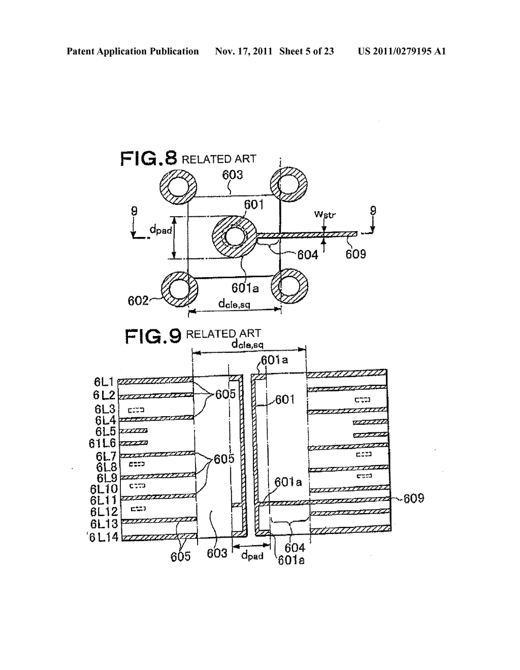 BROADBAND TRANSITION FROM A VIA INTERCONNECTION TO A PLANAR TRANSMISSION     LINE IN A MULTILAYER SUBSTRATE - diagram, schematic, and image 06