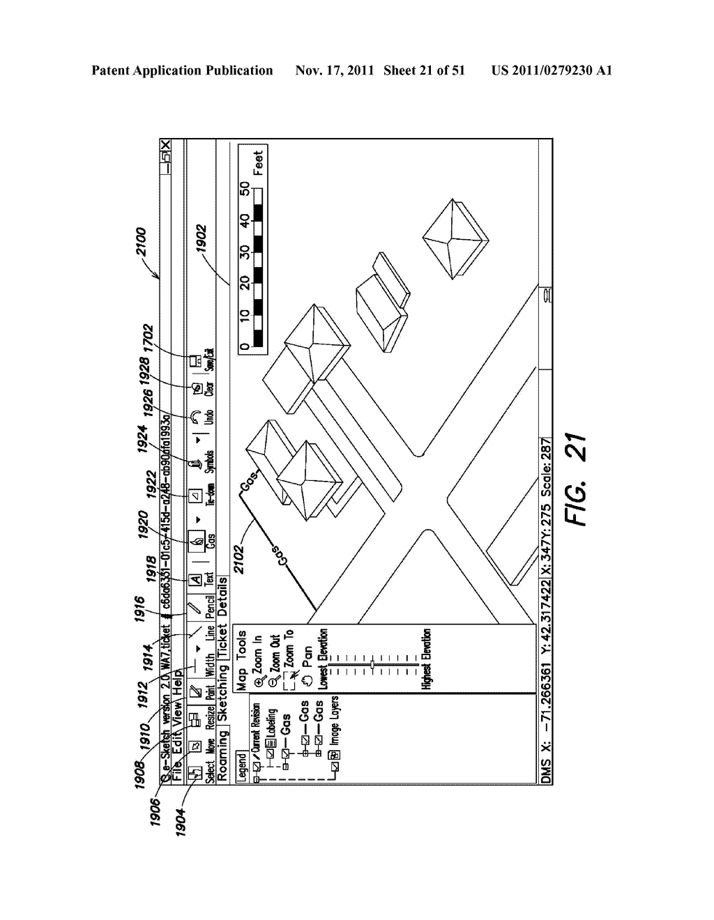 METHODS, APPARATUS AND SYSTEMS FOR GENERATING SEARCHABLE ELECTRONIC     RECORDS OF UNDERGROUND FACILITY LOCATE AND/OR MARKING OPERATIONS AND     ASSESSING ASPECTS OF SAME - diagram, schematic, and image 22