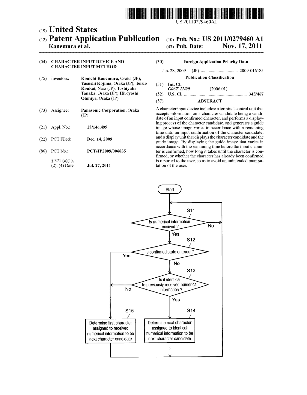 CHARACTER INPUT DEVICE AND CHARACTER INPUT METHOD - diagram, schematic, and image 01