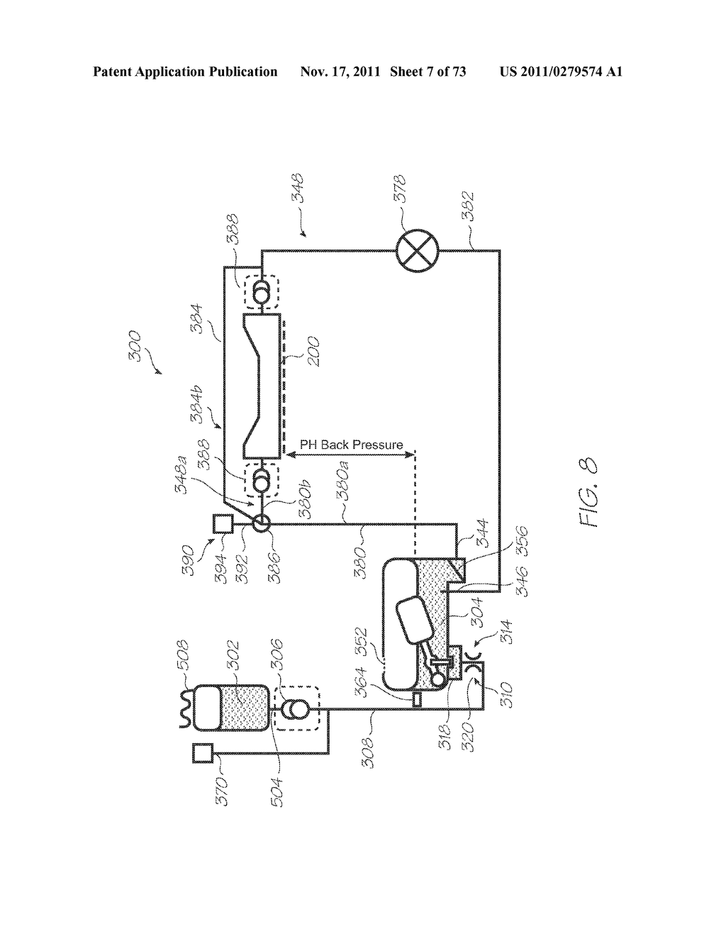 PRINTING SYSTEM HAVING MULTI-PATH, MULTI-CHANNEL VALVE FOR BYPASSED     PRINTHEAD - diagram, schematic, and image 08