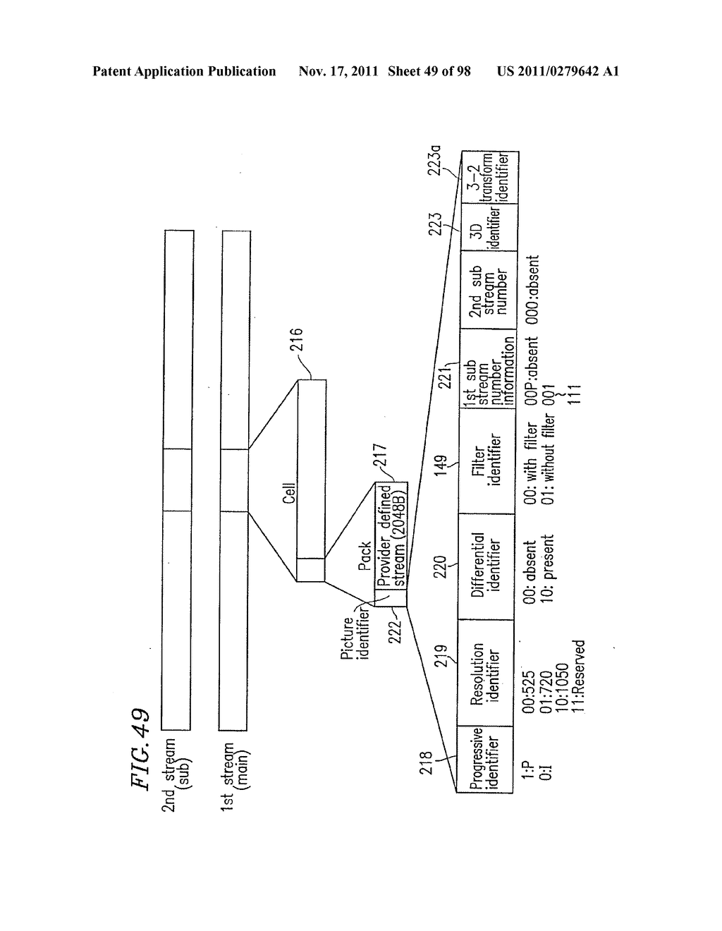 OPTICAL DISK FOR HIGH RESOLUTION AND THREE-DIMENSIONAL VIDEO RECORDING,     OPTICAL DISK REPRODUCTION APPARATUS AND OPTICAL  DISK RECORDING APPARATUS - diagram, schematic, and image 50