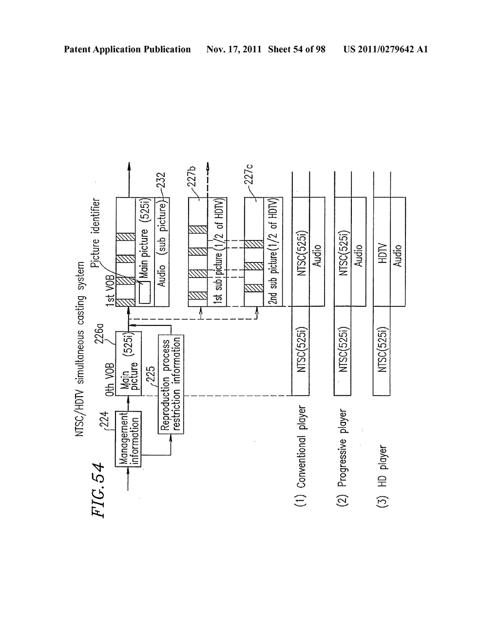 OPTICAL DISK FOR HIGH RESOLUTION AND THREE-DIMENSIONAL VIDEO RECORDING,     OPTICAL DISK REPRODUCTION APPARATUS AND OPTICAL  DISK RECORDING APPARATUS - diagram, schematic, and image 55