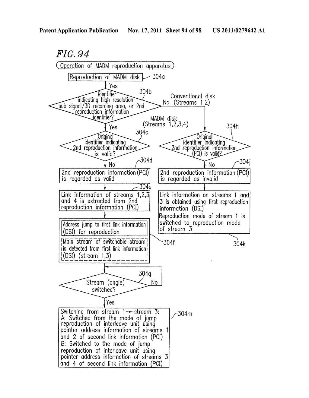 OPTICAL DISK FOR HIGH RESOLUTION AND THREE-DIMENSIONAL VIDEO RECORDING,     OPTICAL DISK REPRODUCTION APPARATUS AND OPTICAL  DISK RECORDING APPARATUS - diagram, schematic, and image 95