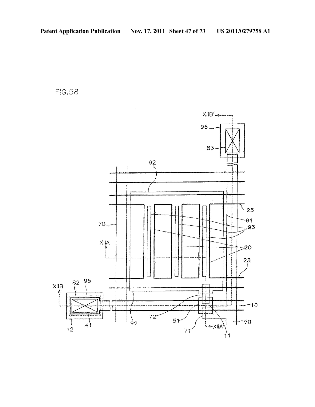 LIQUID CRYSTAL DISPLAY HAVING A MODIFIED ELECTRODE ARRAY - diagram, schematic, and image 48