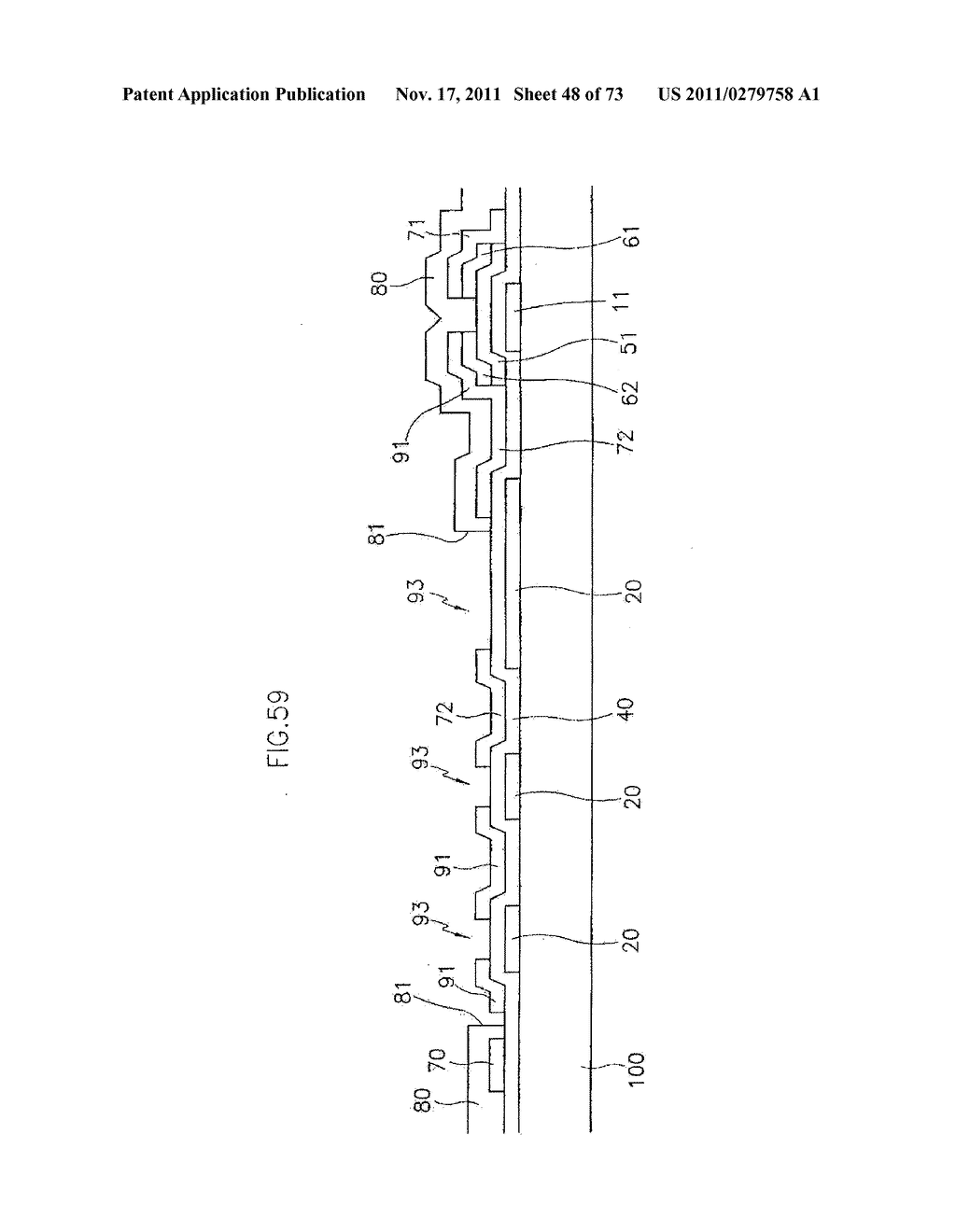 LIQUID CRYSTAL DISPLAY HAVING A MODIFIED ELECTRODE ARRAY - diagram, schematic, and image 49
