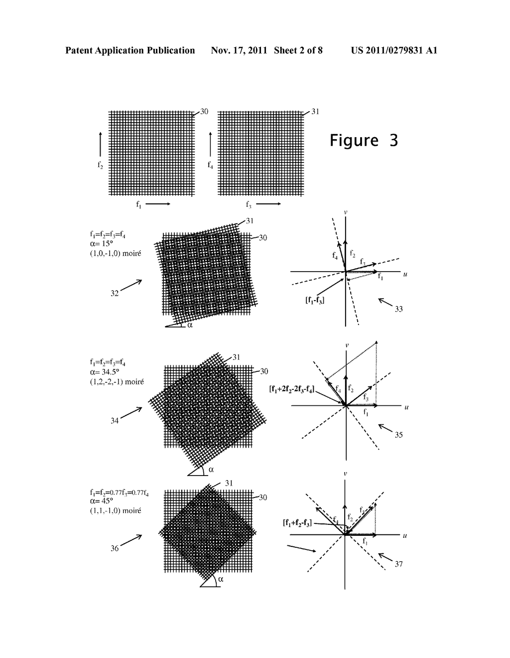 REDUCING THE VISIBILITY OF COLOR CHANGES CAUSED BY COLOR PLANE     REGISTRATION VARIATIONS IN HALFTONE COLOR PRINTING - diagram, schematic, and image 03