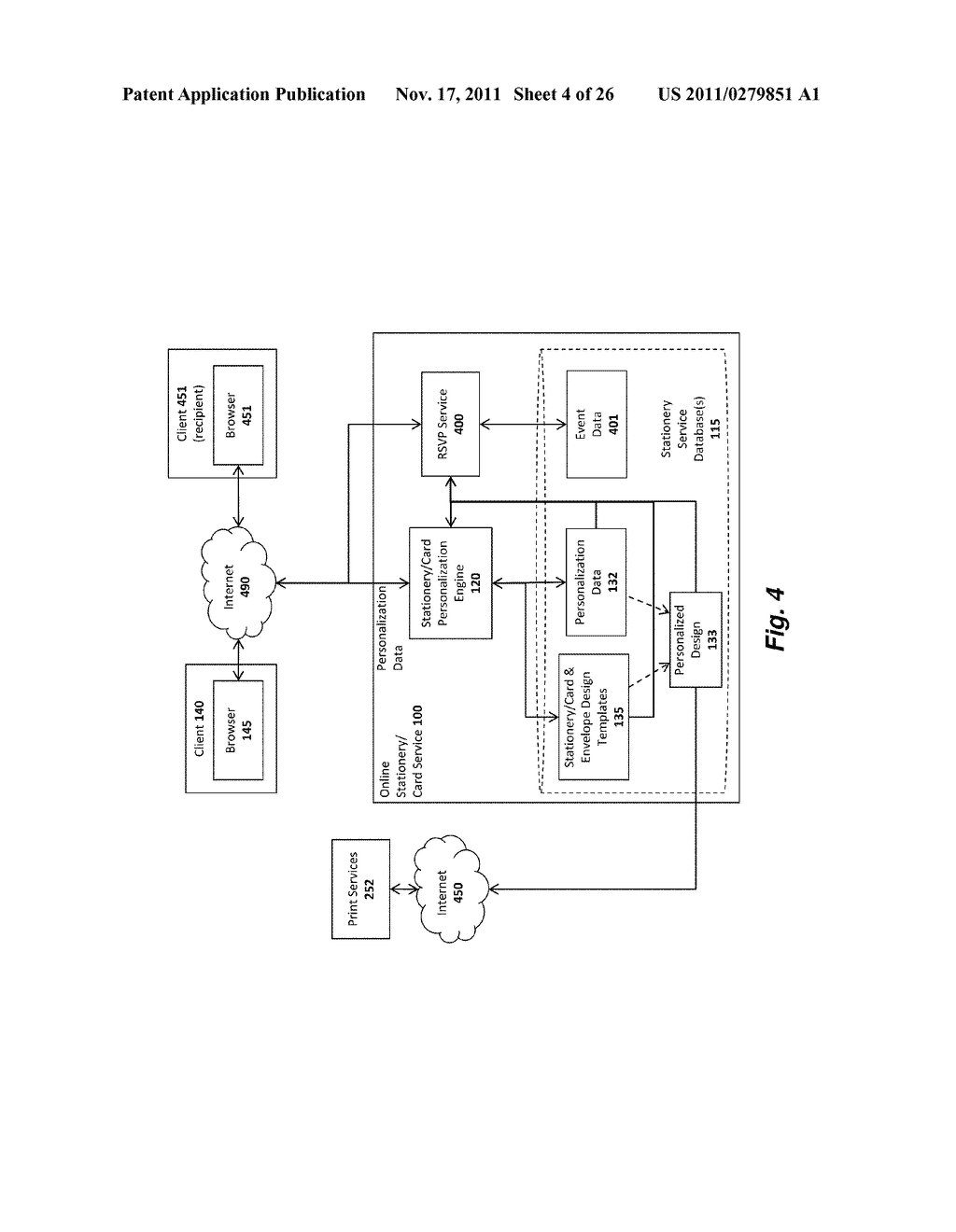 RSVP SYSTEM AND METHOD FOR AN ONLINE STATIONERY OR GREETING CARD SERVICE - diagram, schematic, and image 05