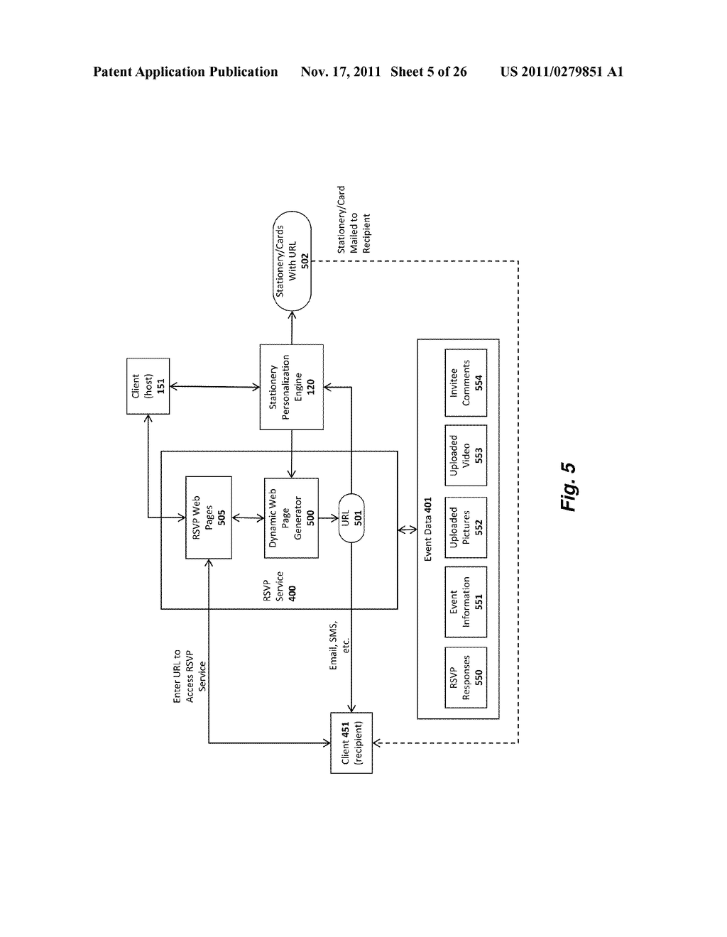 RSVP SYSTEM AND METHOD FOR AN ONLINE STATIONERY OR GREETING CARD SERVICE - diagram, schematic, and image 06