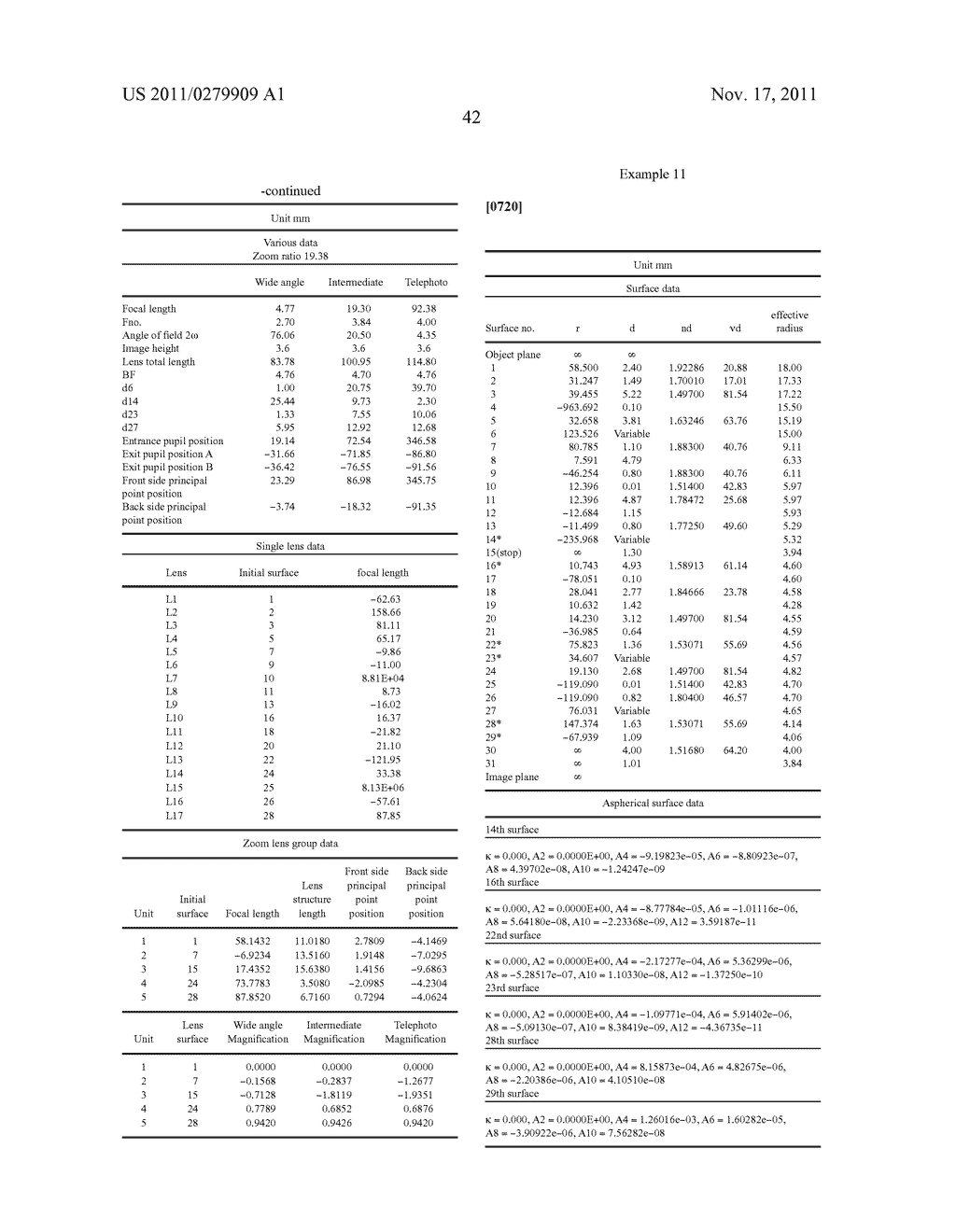 Image forming optical system and electronic image pickup apparatus     equipped with same - diagram, schematic, and image 108