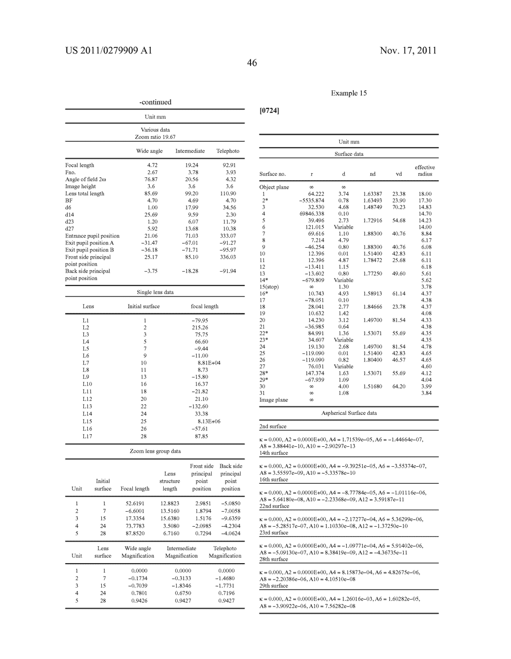 Image forming optical system and electronic image pickup apparatus     equipped with same - diagram, schematic, and image 112