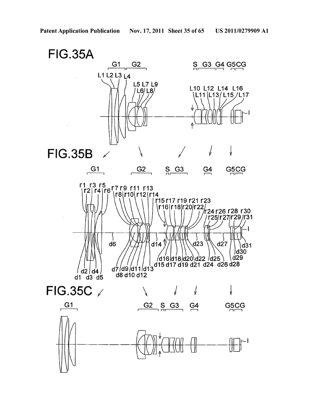 Image forming optical system and electronic image pickup apparatus     equipped with same - diagram, schematic, and image 36