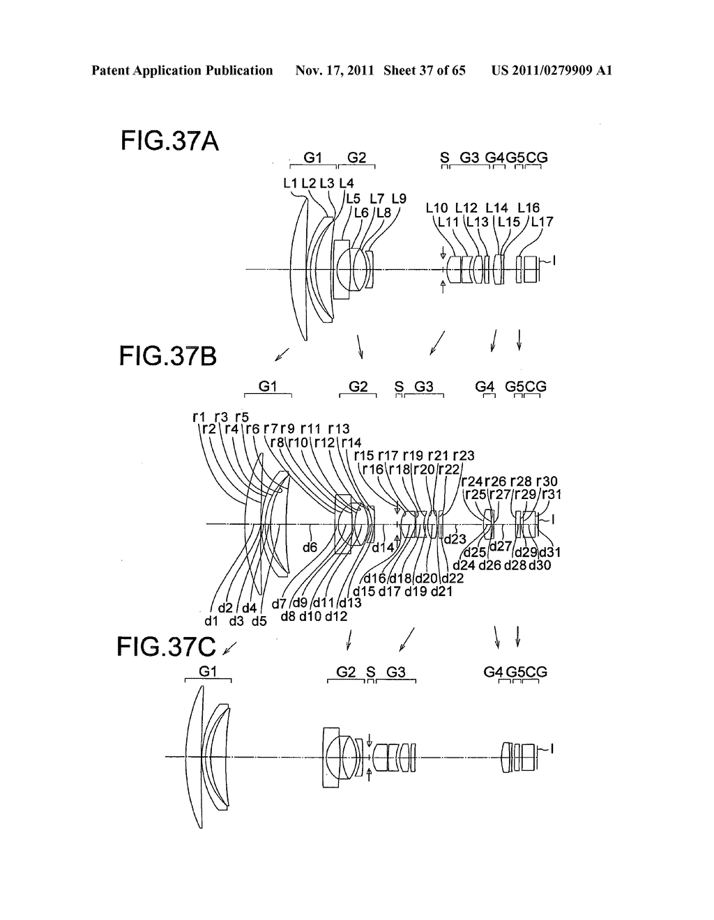 Image forming optical system and electronic image pickup apparatus     equipped with same - diagram, schematic, and image 38