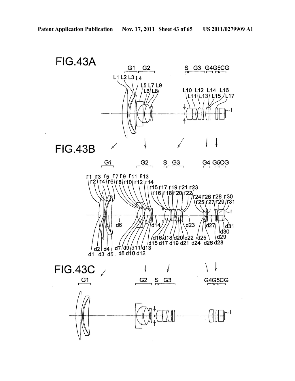 Image forming optical system and electronic image pickup apparatus     equipped with same - diagram, schematic, and image 44