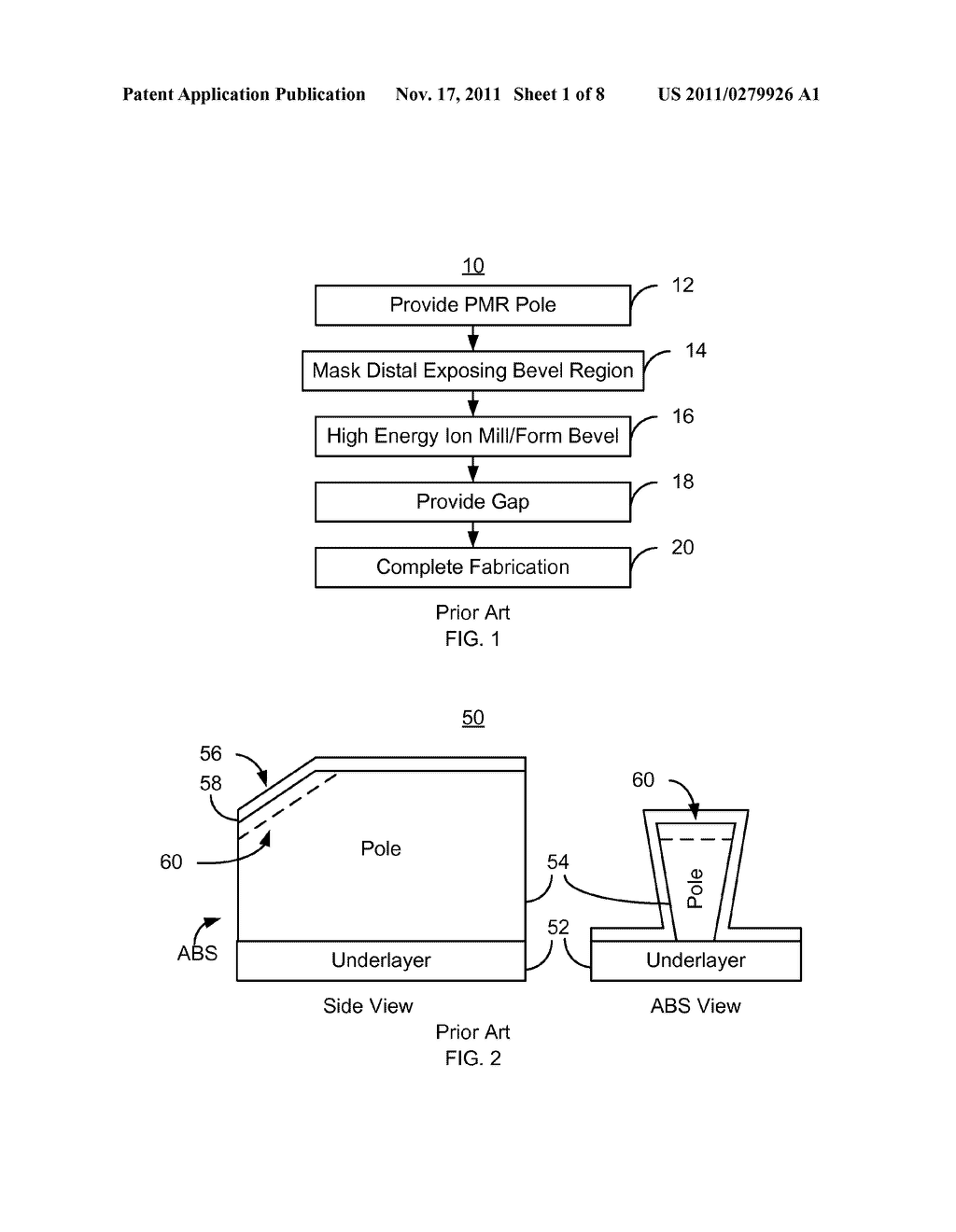 METHOD AND SYSTEM FOR PROVIDING A PERPENDICULAR MAGNETIC RECORDING     TRANSDUCER USING A LOW ENERGY MILL - diagram, schematic, and image 02