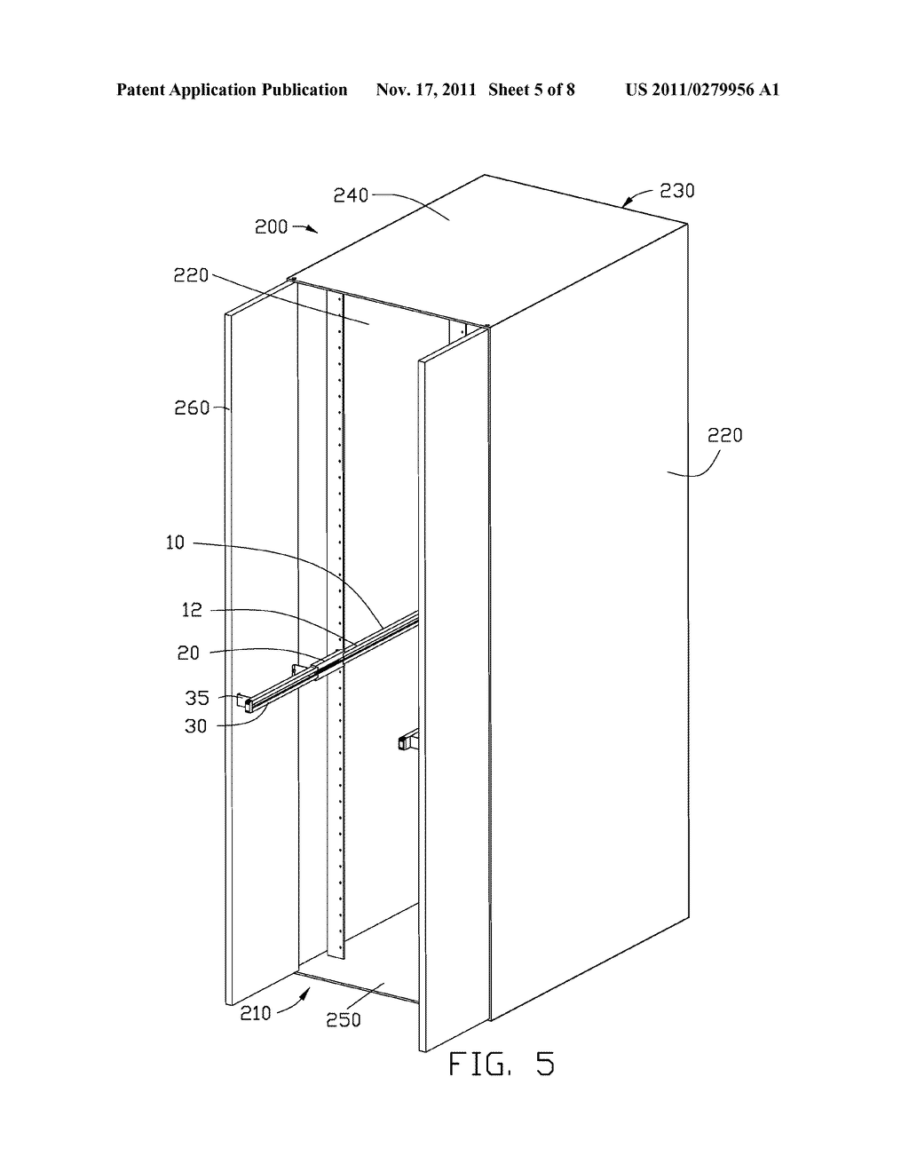 SERVER CABINET AND SERVER SYSTEM WITH SAME - diagram, schematic, and image 06