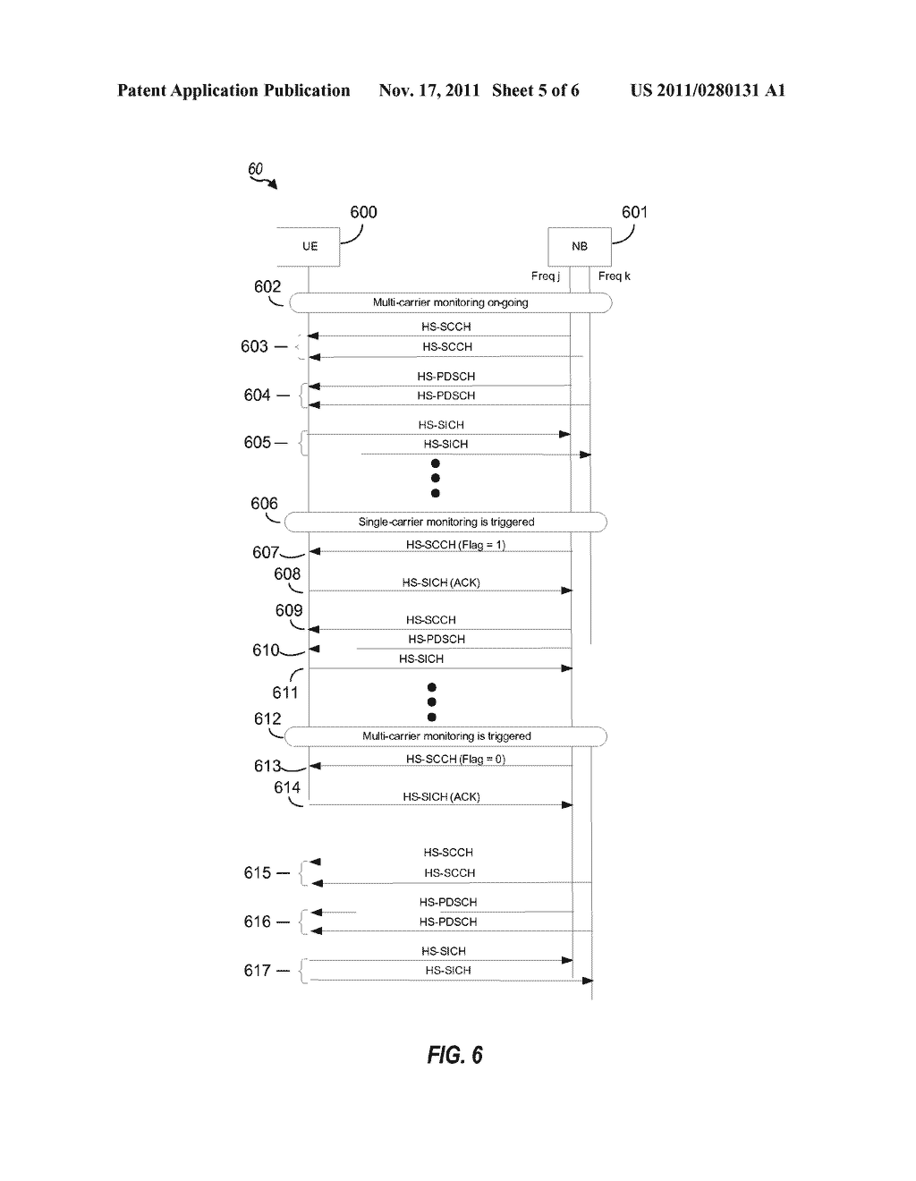 High Speed Control Channel Monitoring in a Multicarrier Radio Access     Network - diagram, schematic, and image 06