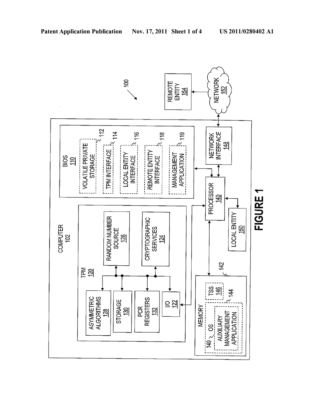 METHODS AND SYSTEMS FOR UTILIZING CRYPTOGRAPHIC FUNCTIONS OF A     CRYPTOGRAPHIC CO-PROCESSOR - diagram, schematic, and image 02