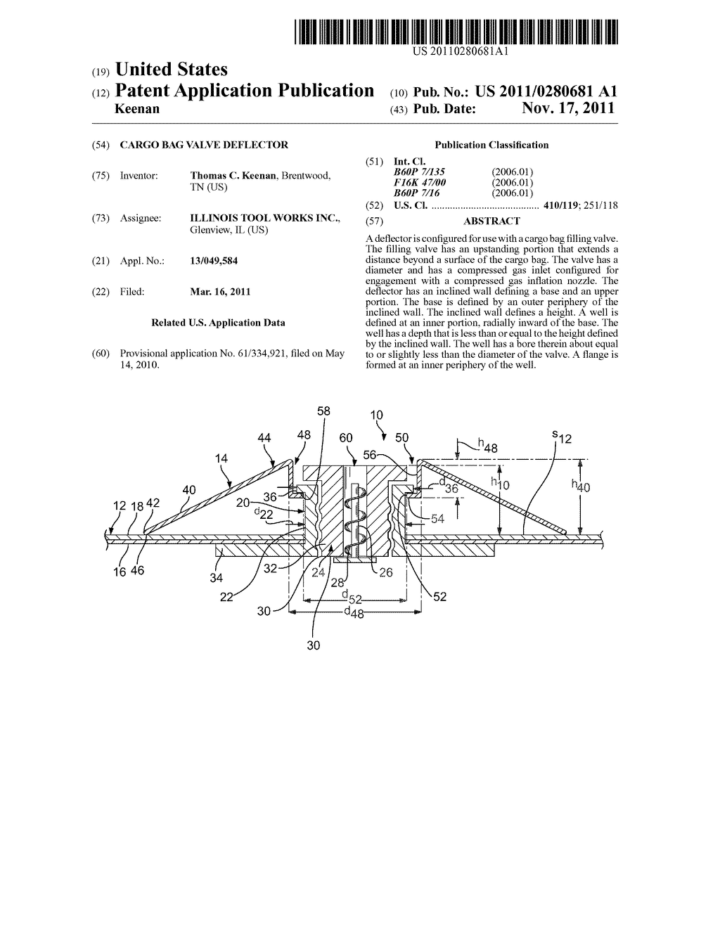 CARGO BAG VALVE DEFLECTOR - diagram, schematic, and image 01