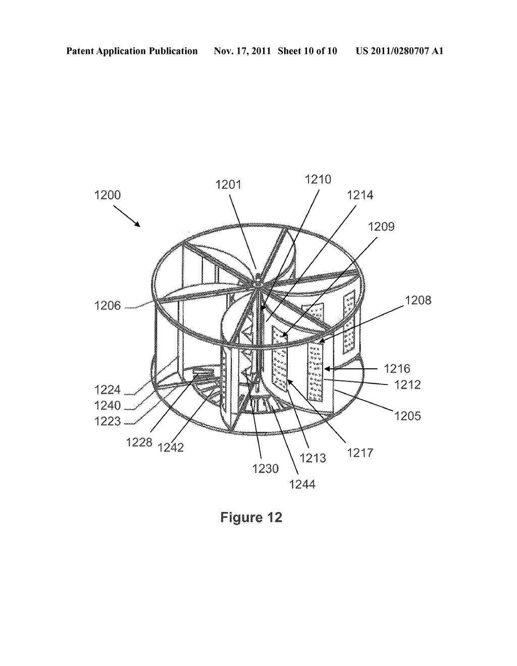 Wind Turbine Utilizing Wind Directing Slats - diagram, schematic, and image 11