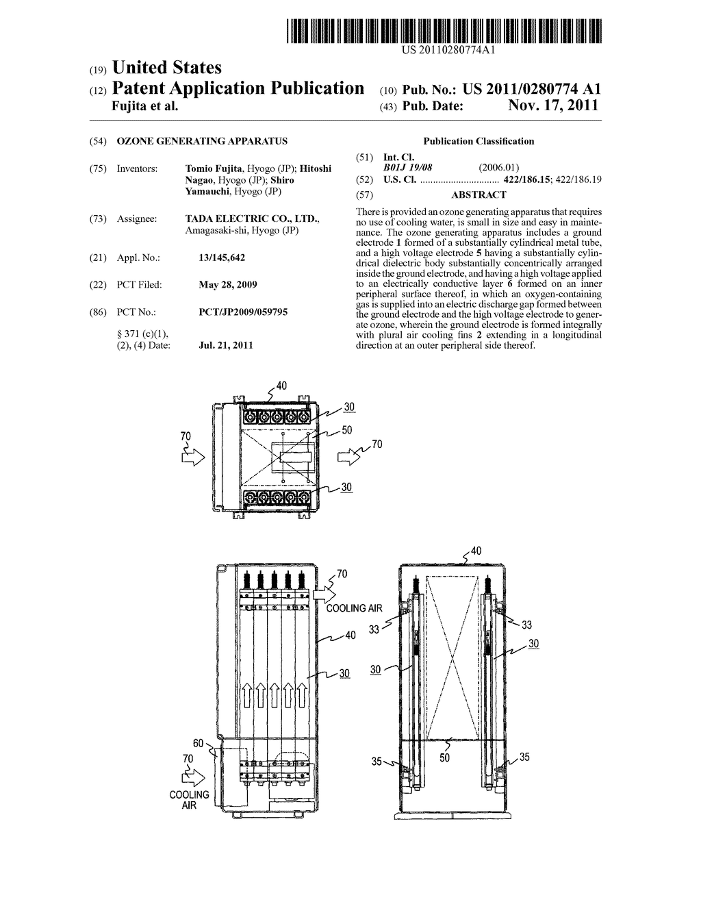 OZONE GENERATING APPARATUS - diagram, schematic, and image 01