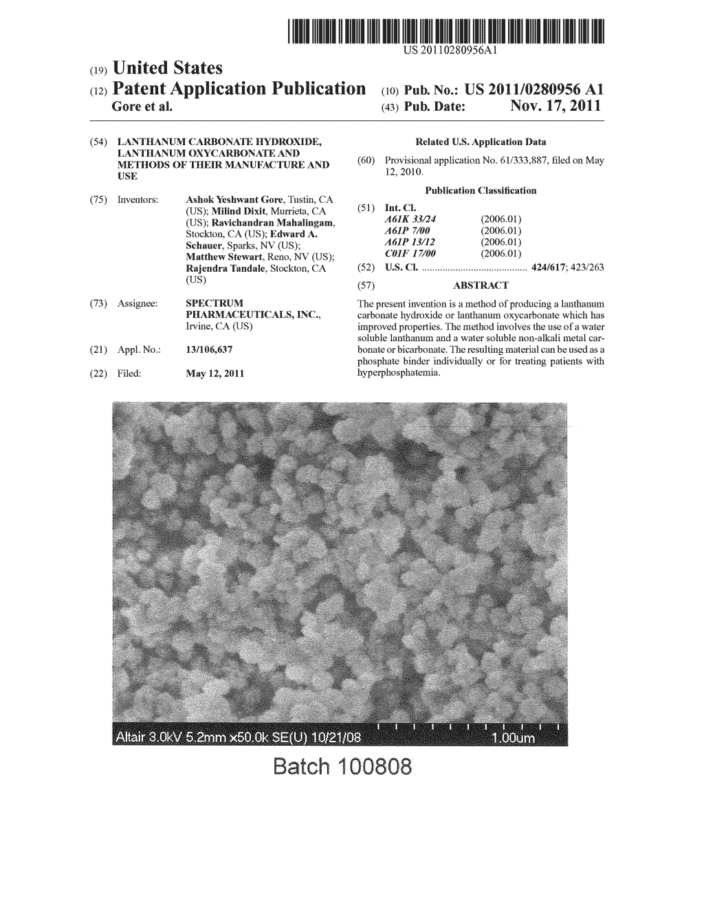 LANTHANUM CARBONATE HYDROXIDE, LANTHANUM OXYCARBONATE AND METHODS OF THEIR     MANUFACTURE AND USE - diagram, schematic, and image 01