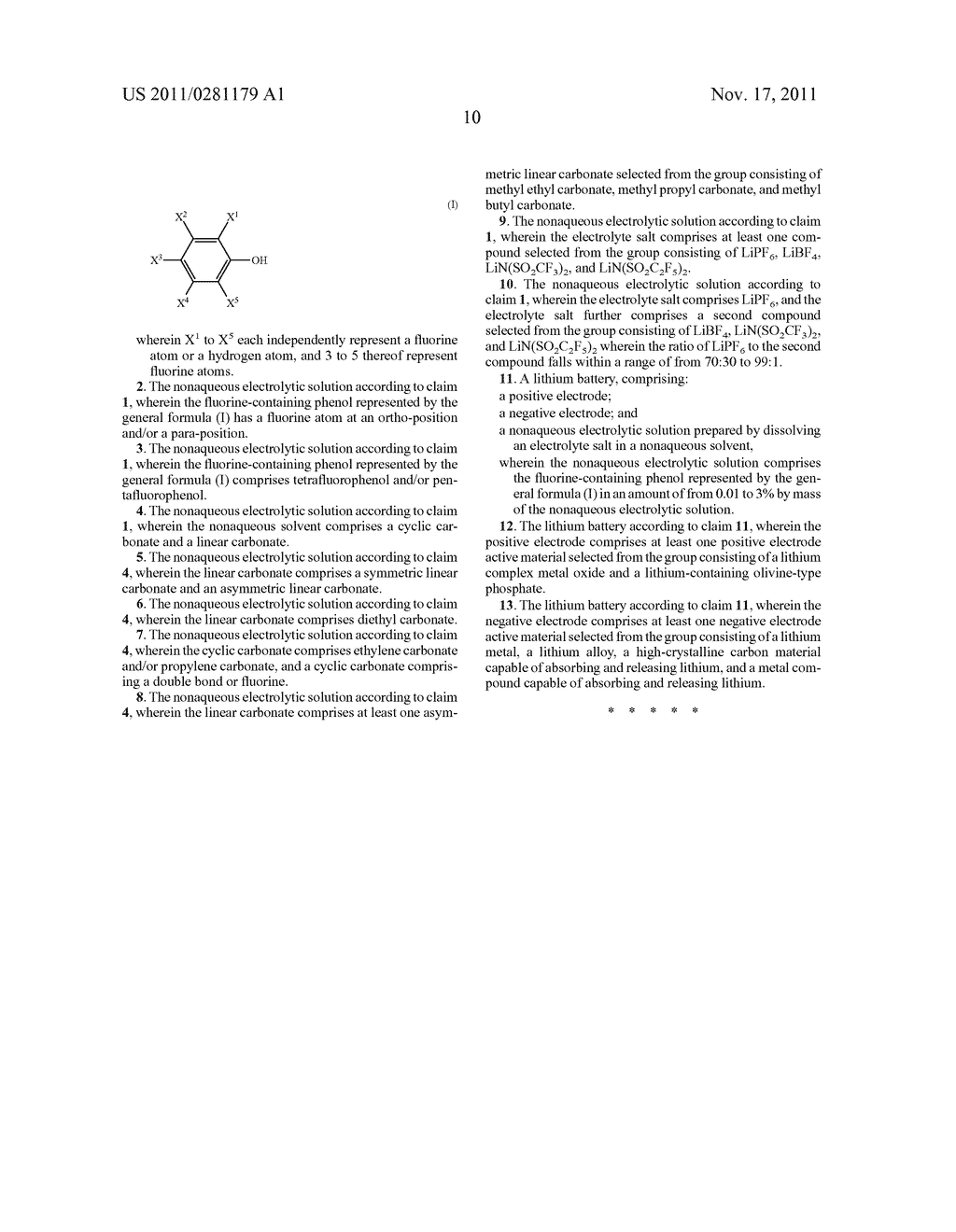 NON-AQUEOUS ELECTROLYTIC SOLUTION, AND LITHIUM BATTERY COMPRISING SAME - diagram, schematic, and image 11