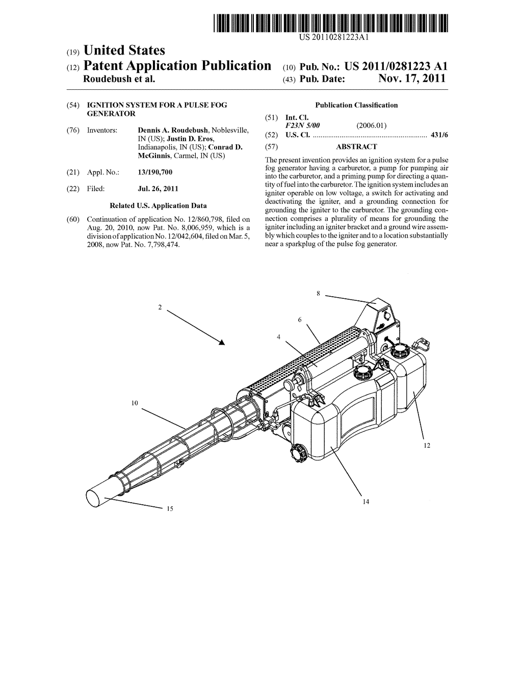 IGNITION SYSTEM FOR A PULSE FOG GENERATOR - diagram, schematic, and image 01