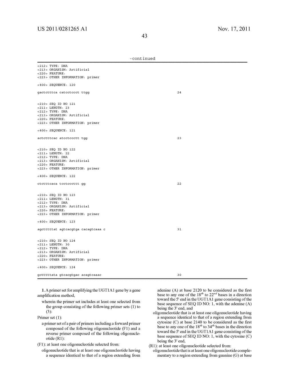 Primer set for amplifying UGT1A1 gene, reagent for amplifying UGT1A1 gene     containing the same, and the uses thereof - diagram, schematic, and image 48