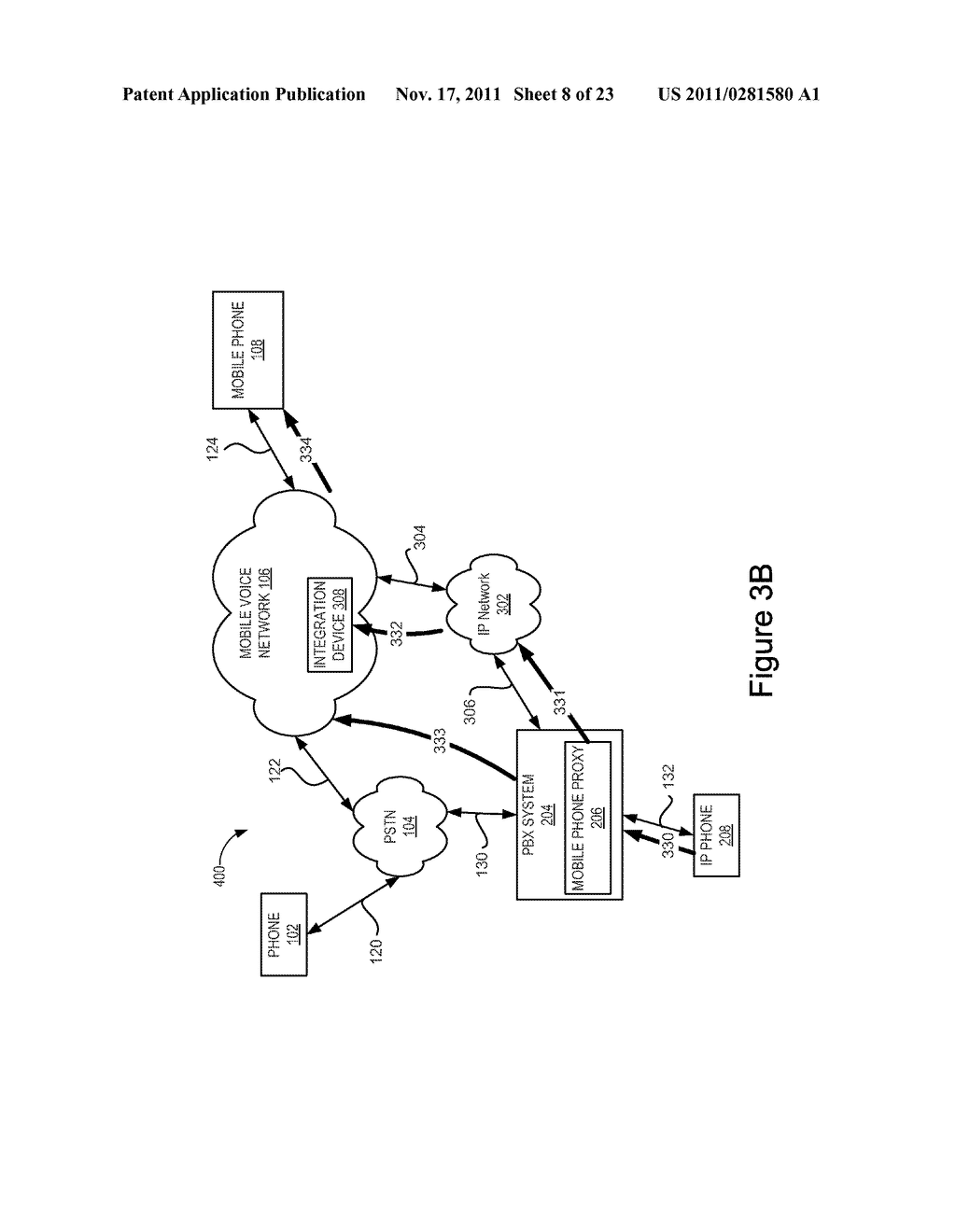 MOBILE PHONE INTEGRATION WITH A PRIVATE BRANCH EXCHANGE IN A DISTRIBUTED     TELEPHONY SYSTEM - diagram, schematic, and image 09