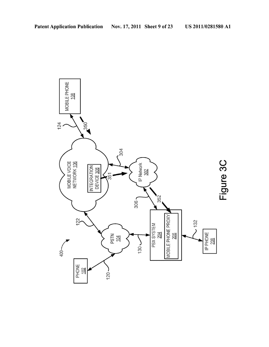 MOBILE PHONE INTEGRATION WITH A PRIVATE BRANCH EXCHANGE IN A DISTRIBUTED     TELEPHONY SYSTEM - diagram, schematic, and image 10