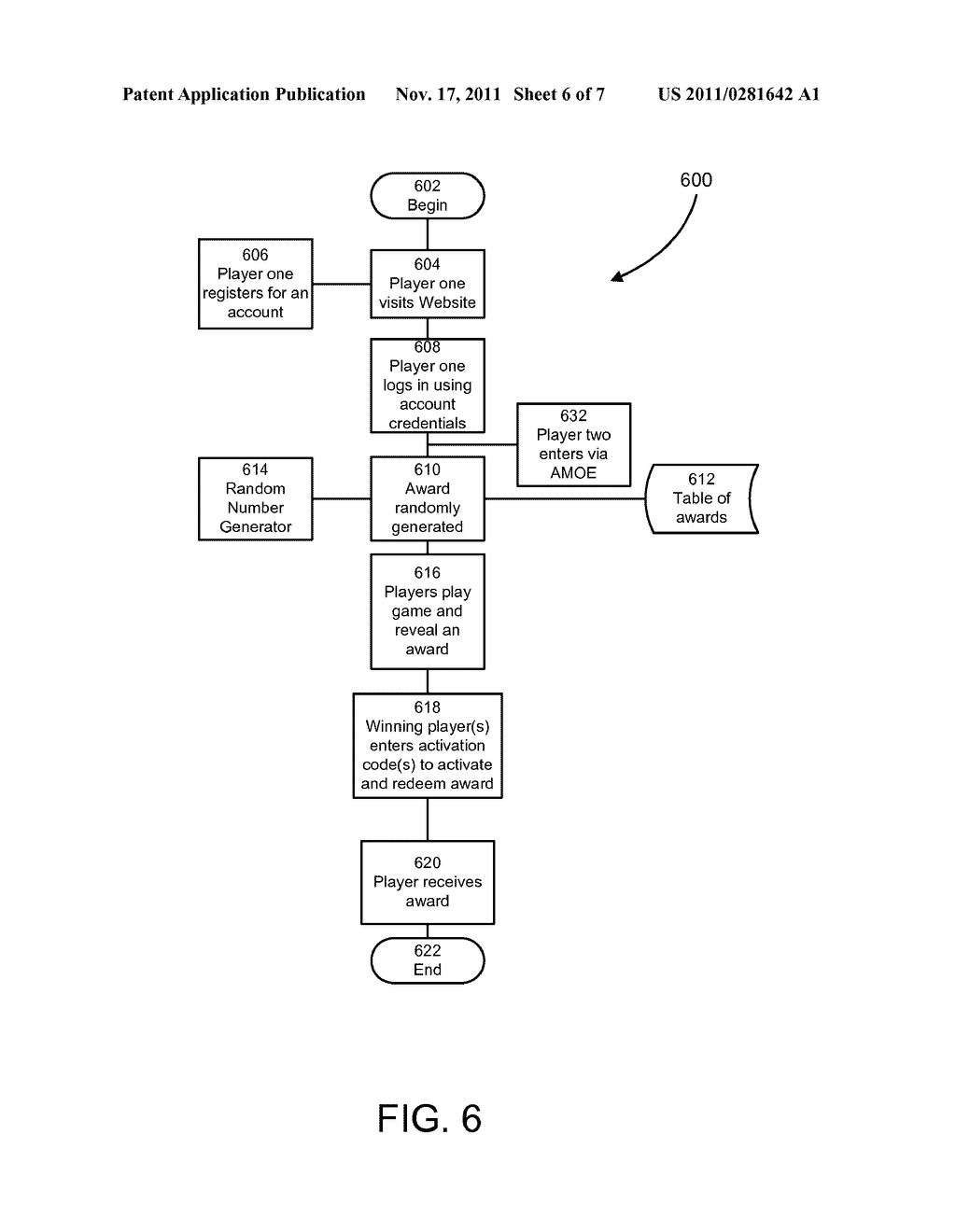 SYSTEM AND METHOD FOR CONTROLLING ONLINE AWARDS ACTIVITY - diagram, schematic, and image 07