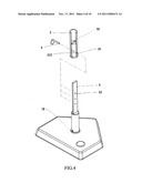 SWING BALL TRAINING DEVICE WITH ADJUSTABLE HEIGHTS AND VARIED SWINGS diagram and image