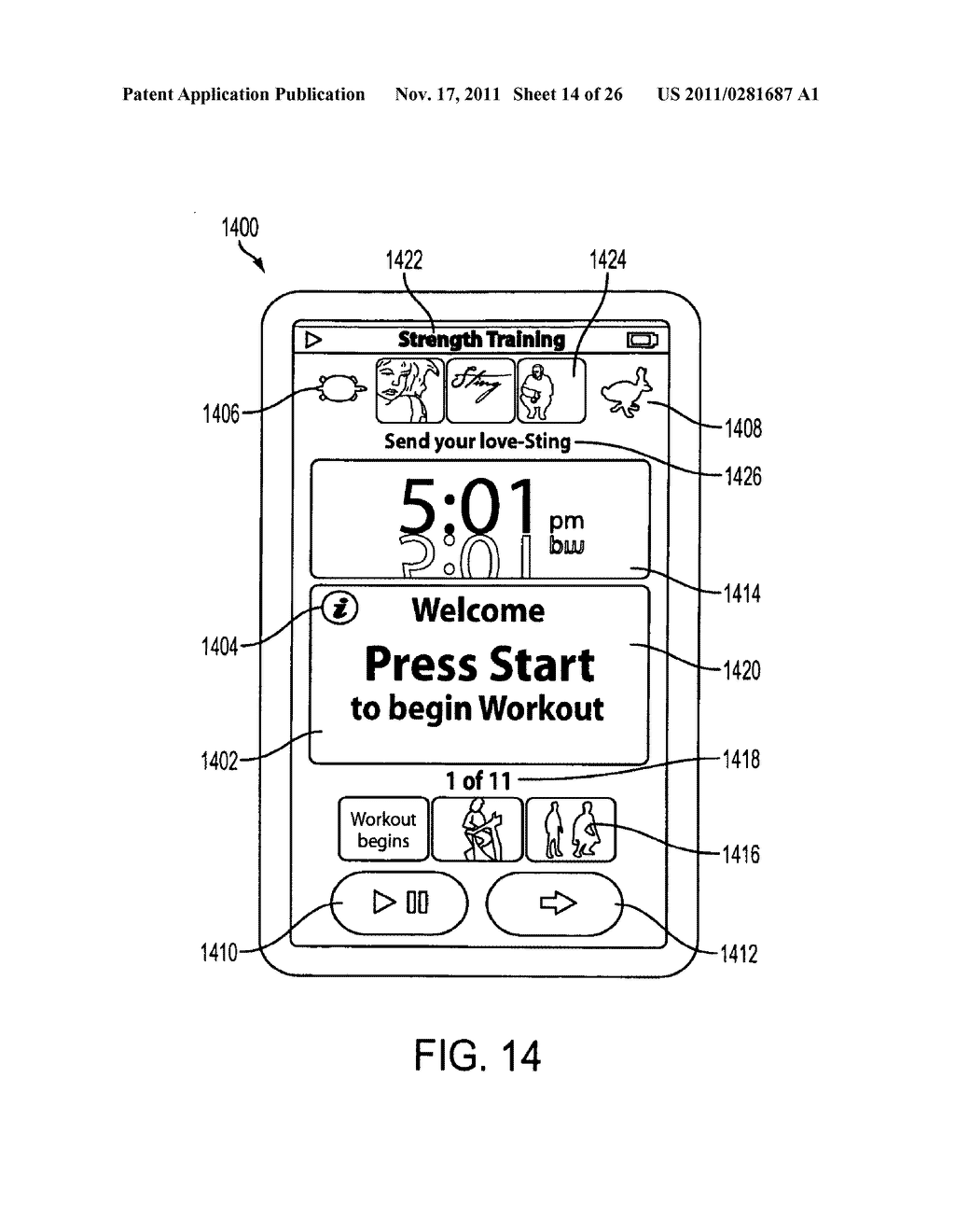 SYSTEMS AND METHODS FOR PROVIDING AUDIO AND VISUAL CUES VIA A PORTABLE     ELECTRONIC DEVICE - diagram, schematic, and image 15